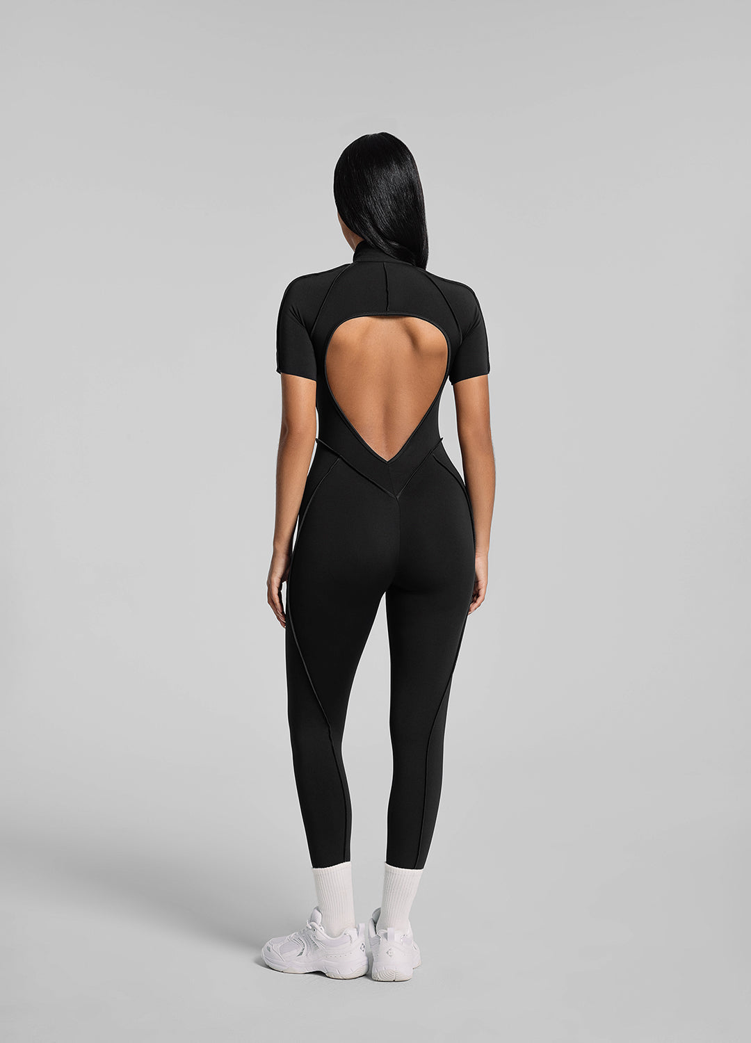 Full-Length Catsuit mit Short Sleeve - Slimoa Boutique
