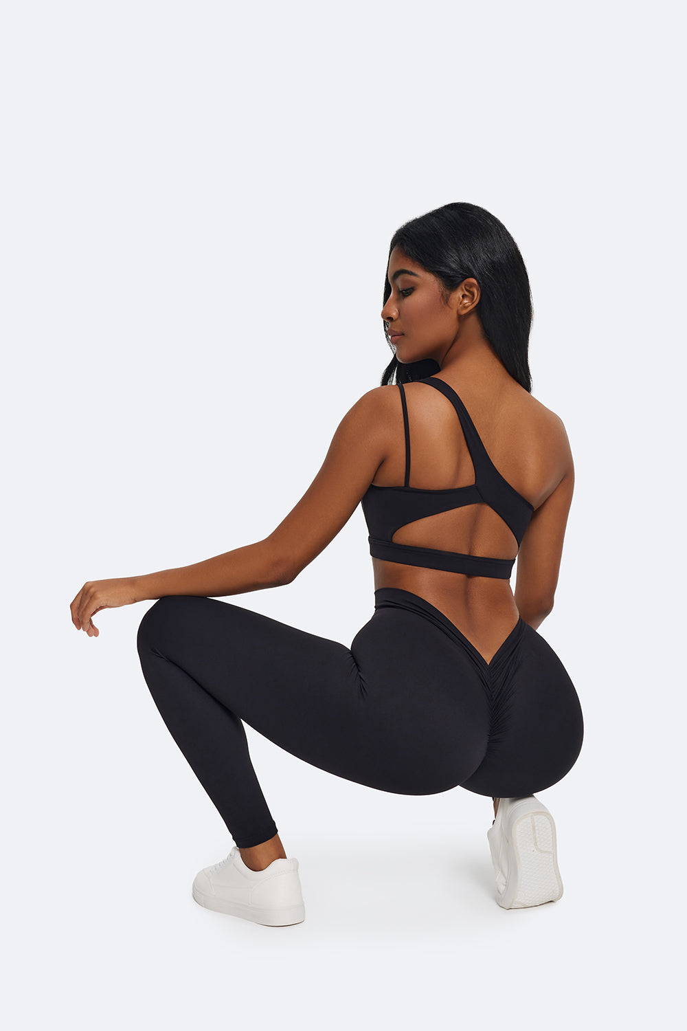 Ruched High-Waist Leggings - Slimoa Boutique