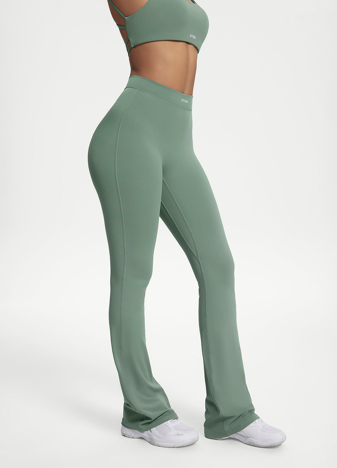 Flared Leggings mit Scrunch Back - Slimoa Boutique