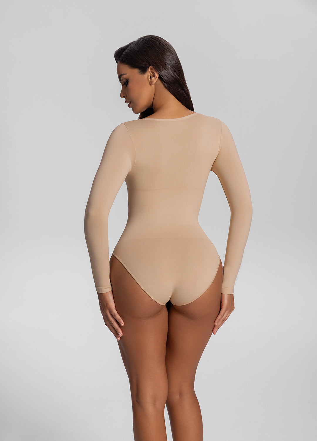 Seamless Longsleeve Bodyshaper Bodysuit Tummy-Control - Slimoa Boutique