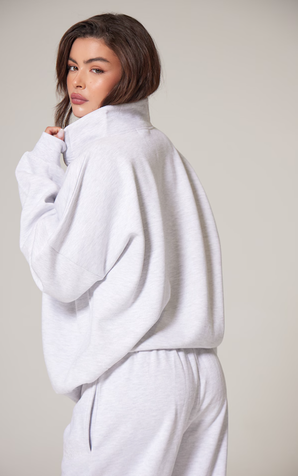 Oversized Quarter Zip - Slimoa Boutique