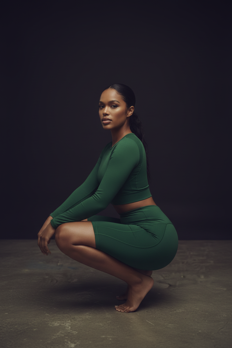 Shorts - Crouching Pose